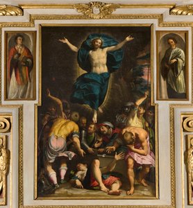 Kapel van Onze-Lieve-Vrouw van het Volk, Tweede overspanning zuidzijde, Giovan Battista Trotti genaamd de Malosso, Opstanding 1594