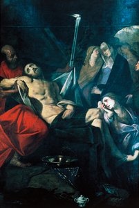 De nederlegging van Christus in het graf door Giovanni Battista  Crespi