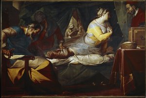 Quadroni de San Carlo: episode uit het leven van Sint Charles Borromee: het wonder van Aurelia degli Angeli door Giovanni Battista  Crespi