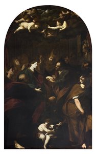 Het huwelijk van de Maagd door Giovanni Battista and Gherardini Melchiorre Crespi