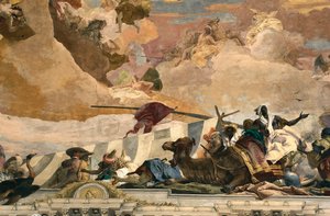 Allegorie van Afrika. Fresco van Giovanni Battista Tiepolo (1696-1770)