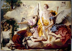 Verschijning van de drie engelen aan Abraham door Giovanni Battista Tiepolo