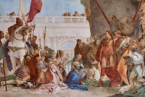Kuisheid van Alexander de Grote (detail) door Giovanni Battista Tiepolo