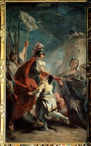 Coriolanus voor de poorten van Rome door Giovanni Battista Tiepolo