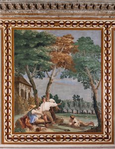 Gastverblijven, kamer van de landelijke scènes: "De rust van de boer" door Giovanni Battista Tiepolo