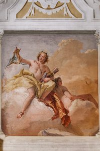 Gastverblijven, de Kamer van de Olympus: "Apollo en Diana" door Giovanni Battista Tiepolo