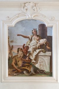 Onschuld stuurt Bedrog weg door Giovanni Battista Tiepolo