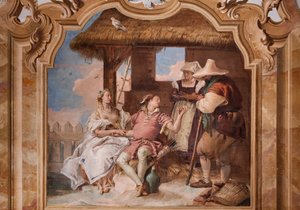Palazzina: tweede kamer of kamer van Ariosto met fresco