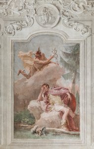 Palazzina (Klein Gebouw), de derde kamer of kamer van de Aeneis: "Aeneas droomt van Mercurius die hem beveelt te vertrekken"