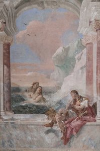 Palazzina: uitzicht op de eerste kamer en zijn fresco