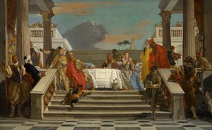 Het Banket van Cleopatra en Antony, circa 1747-1750 door Giovanni Battista Tiepolo