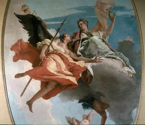 Allegorie van Kracht en Kennis door Giovanni Battista Tiepolo