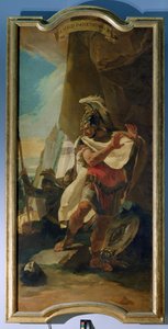 Hannibal met het hoofd van zijn broer Hasdrubal door Giovanni Battista Tiepolo