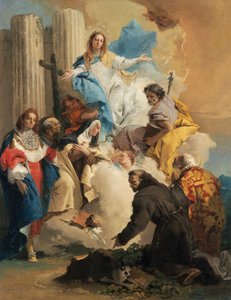 De Maagd met zes heiligen door Giovanni Battista Tiepolo