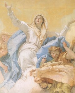 De Tenhemelopneming van Maria (detail) door Giovanni Battista Tiepolo