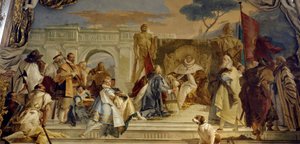 De investituur van bisschop Aroldo door Frederik I van Hohenstaufen