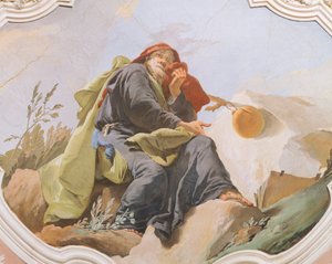De profeet Jesaja, fresco, plafond van de Rode Kamer, Aartsbisschoppelijk Paleis in Udine door Giovanni Battista Tiepolo