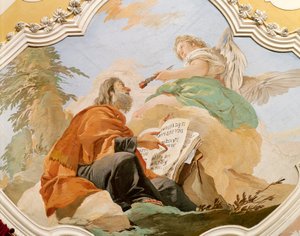 De profeet Jeremia, door Giovanni Battista Tiepolo, fresco, Patriarchaal Paleis, Rode Kamer, Udine door Giovanni Battista Tiepolo