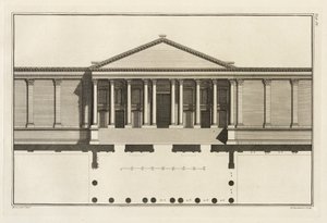 Staander van de grote ingang naar de tempelhof, 1753 door Giovanni Battista Borra