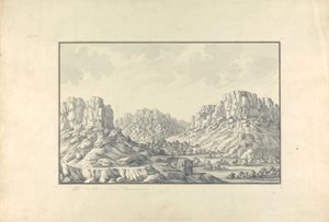 Uitzicht op Heuvelsteden of Ruïnes bij Damascus door Giovanni Battista Borra