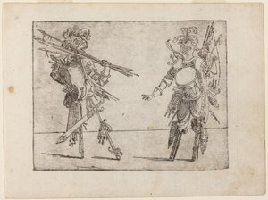 Uit "Bizzarie di varie Figure" door Giovanni Battista Bracelli