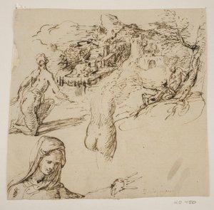 Slapende krijger door Giovanni Battista Caracciolo