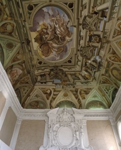 De val van Phaeton (Phaethon) (1625) - Fresco en trompe l
