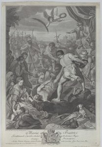 Het martelaarschap van Sint Vitalis van Milaan, die levend wordt begraven, 1776 door Giovanni Battista Cecchi