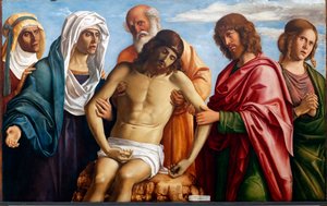 Dode Christus ondersteund door de Maagd Maria, Nicodemus, Sint Johannes de Evangelist en de Twee Maria