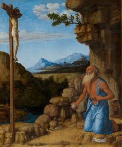 Sint Hiëronymus in de wildernis, ca. 1500-1505 door Giovanni Battista Cima da Conegliano