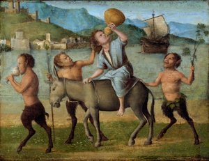 Silenus en de Saters door Giovanni Battista Cima da Conegliano