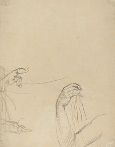 Studie van Twee Putti en een Gedrapeerde Arm