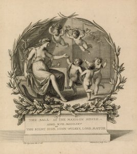 Toegangsbewijs voor het bal in het Mansion House, Londen, 17 april 1775