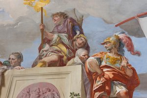 Het Offer van Iphigenia (detail) door Giovanni Battista Crosato