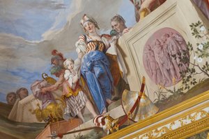 Het Offer van Iphigenia (detail) door Giovanni Battista Crosato