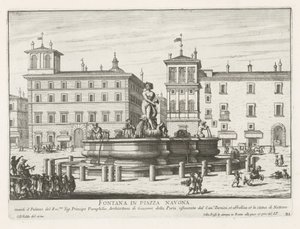 Fontana del Moro op Piazza Navona te Rome