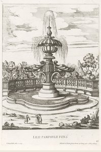 Fontein in de tuinen van Villa Doria Pamphilj te Rome