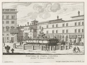 Fontein op Piazza Colonna te Rome