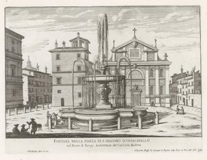 Fontein op Piazza Scossacavalli te Rome