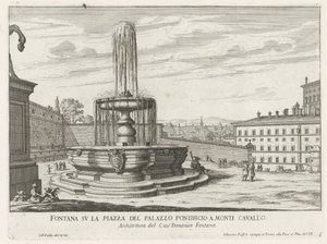 Fontein op Piazza del Quirinale te Rome