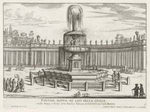 Fontein op het Sint-Pietersplein in het Vaticaan