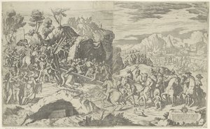 Christus bezwijkt onder het gewicht van het kruis door Giovanni Battista Fontana