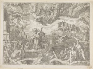 Het visioen van Ezechiël door Giovanni Battista Fontana