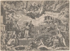 Het visioen van Ezechiël door Giovanni Battista Fontana