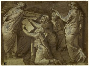 Numa Pompilius geeft de wetten aan de Romeinen