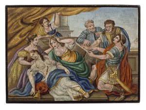 Een fijne Italiaanse micromozaïek plaquette