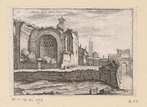 Resten van de Tempel van Venus en Roma te Rome door Giovanni Battista Mercati