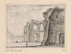 Resten van de Thermen van Diocletianus te Rome door Giovanni Battista Mercati