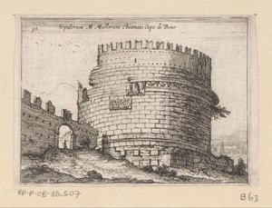 Tombe van Caecilia Metella te Rome door Giovanni Battista Mercati