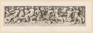 Tritons, Nereïden en putti door Giovanni Battista Mercati